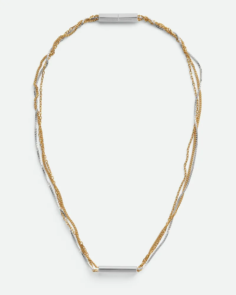 Bottega Veneta Detail Chain Halskette Silver
