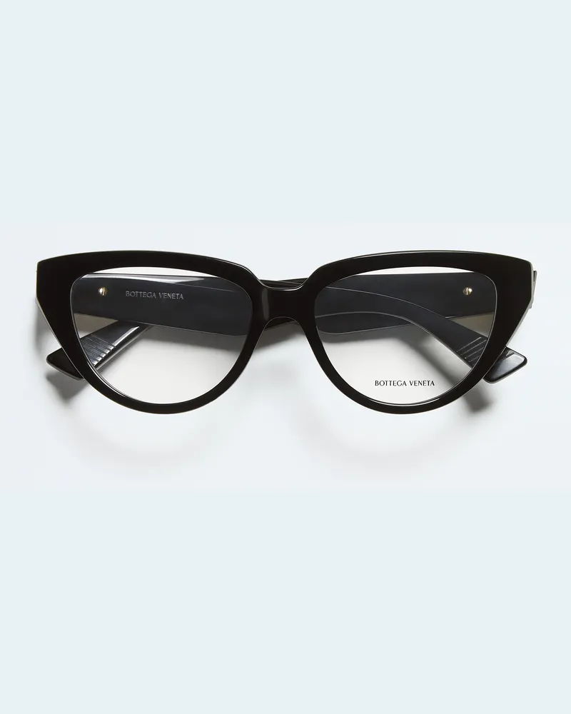 Bottega Veneta Classic Brille in Cat-Eye-Form-Schwarz - Unisex Schwarz