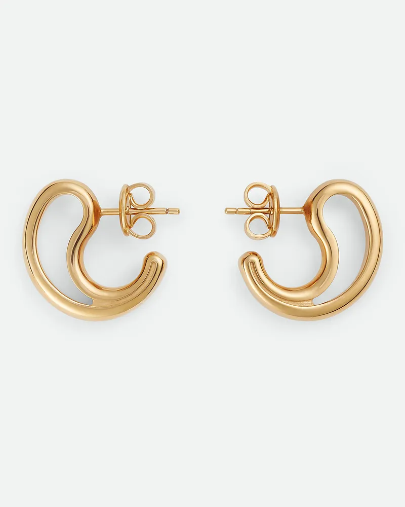 Bottega Veneta Kleine Frills Ohrringe Yellow