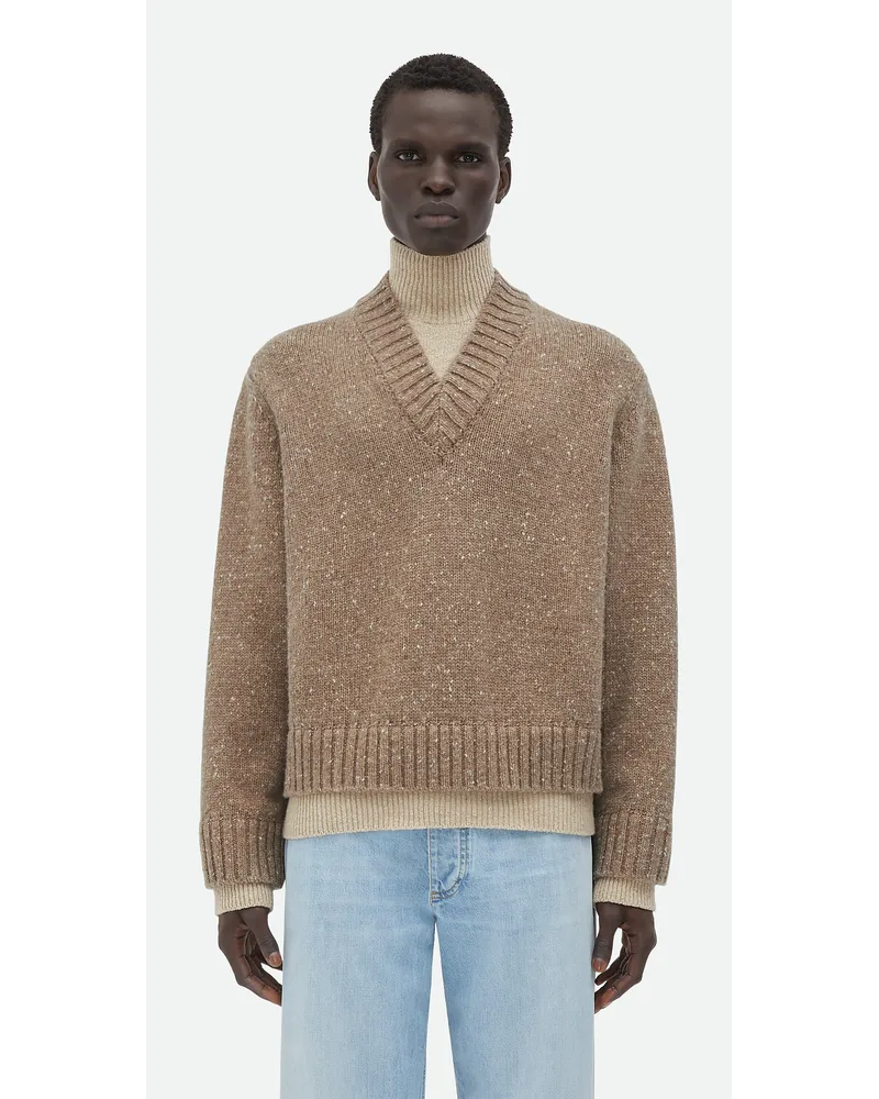 Bottega Veneta Wollpullover Mit Doppellagigem Effekt Light