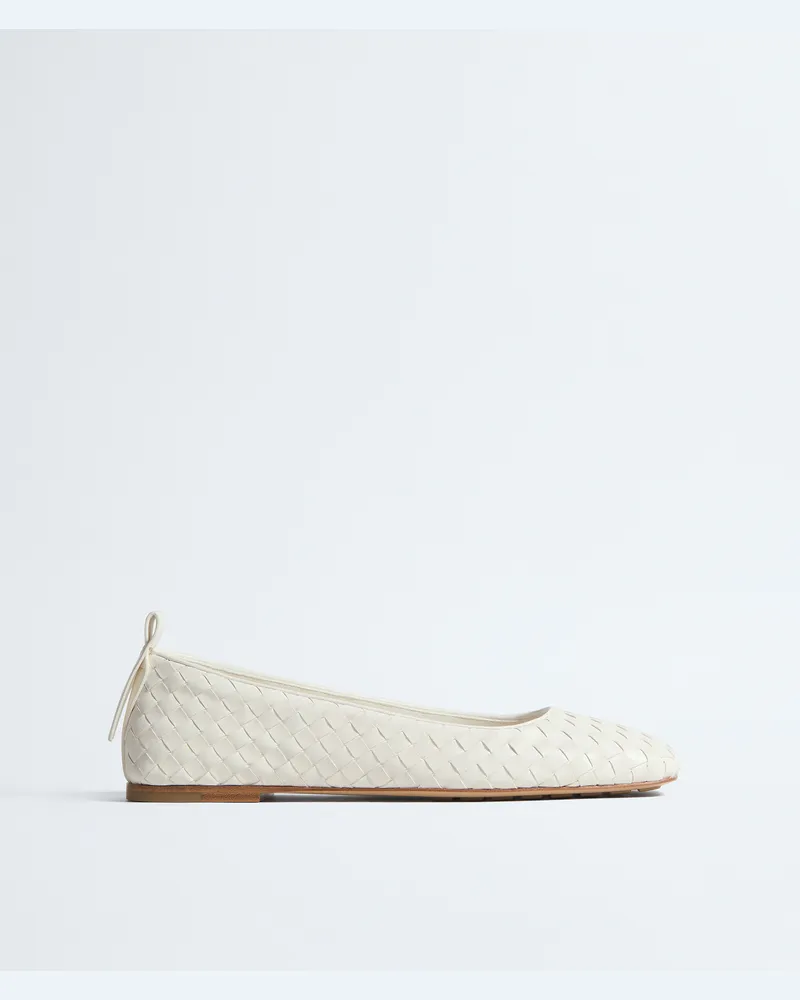 Bottega Veneta Charlotte Ballerinas - Weiss - Damen 100 % Lammleder Weiss