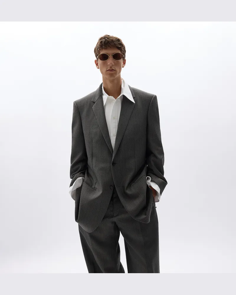 Bottega Veneta Jacke aus Wolle und Mohair-Grau - Herren Grau