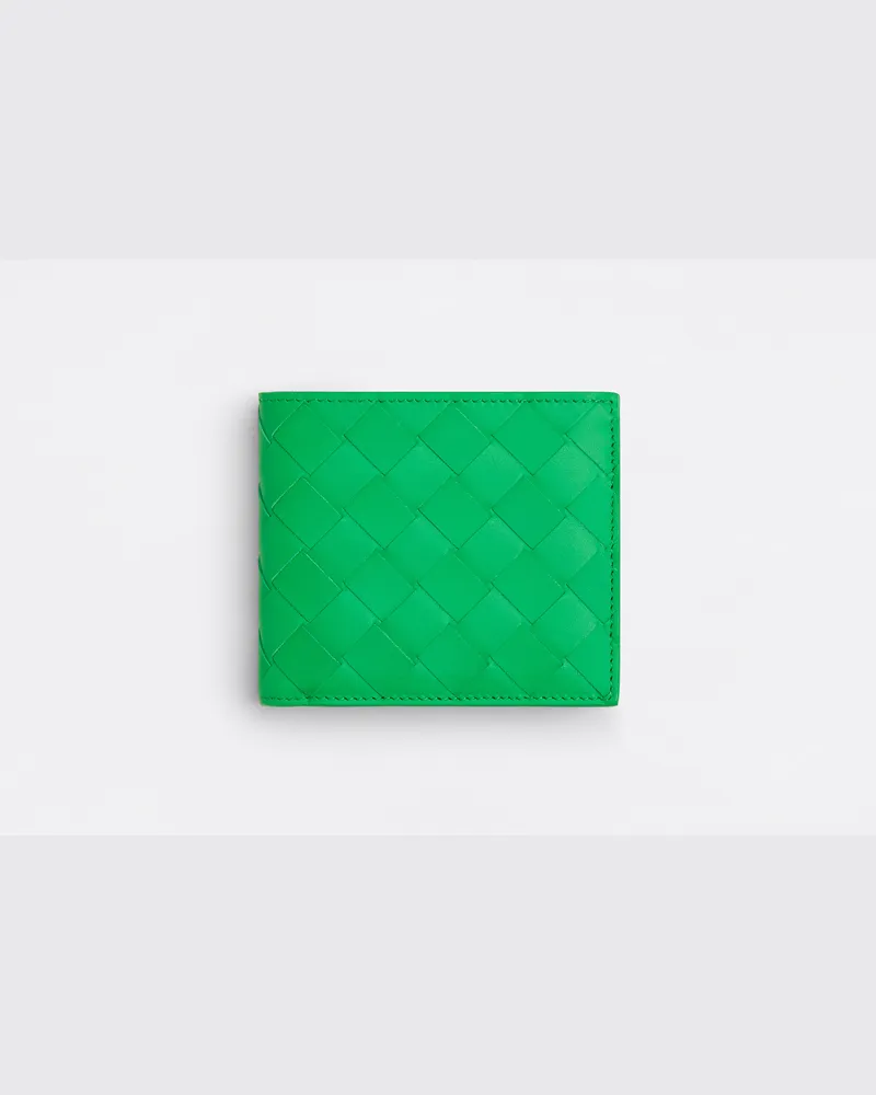Bottega Veneta Intrecciato Bifold Portemonnaie Mit Münzfach Parakeet