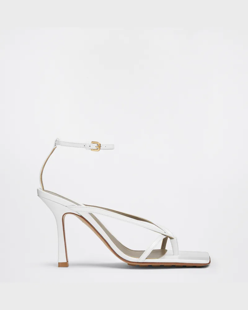 Bottega Veneta Stretch Sandale Mit Riemen - Weiss - Damen 100 % Lammleder Weiss