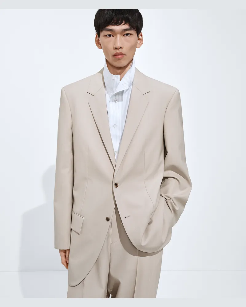 Bottega Veneta Jacke aus Wolle und Baumwolle-Beige - Herren Beige