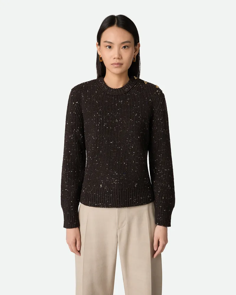 Bottega Veneta Pullover Aus Englischer Gerippter Wolle Fondant