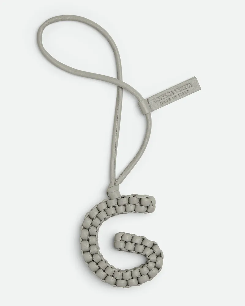 Bottega Veneta Buchstabe G-charm - Grau & Silberfarben - Herren - 100 % Lammleder Grau