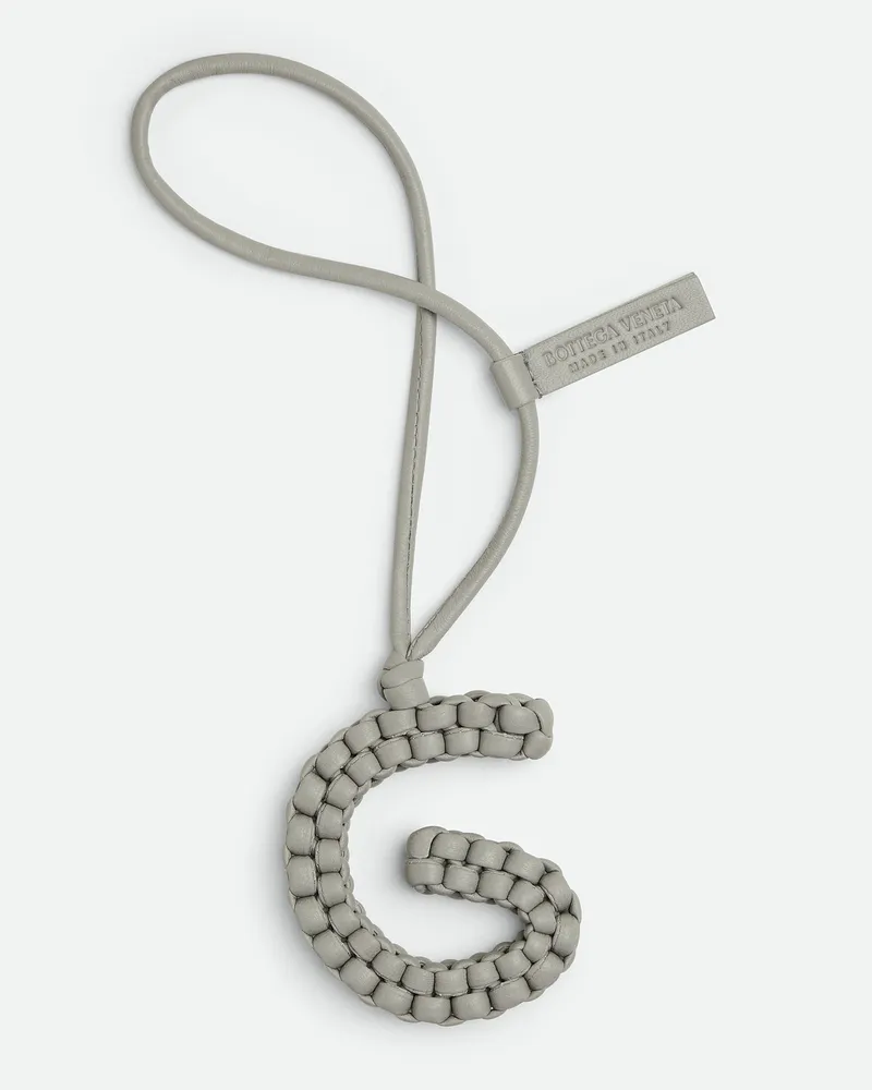 Bottega Veneta Buchstabe G-charm - Grau & Silberfarben - Herren - 100 % Lammleder Grau