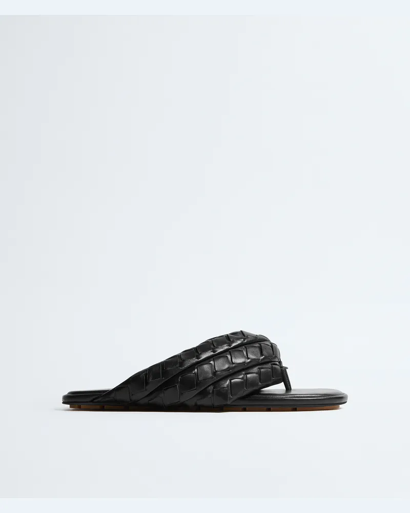 Bottega Veneta Salsa Zehenstegsandale - Schwarz - Herren 100 % Lammleder Schwarz