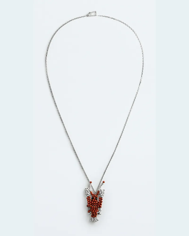 Bottega Veneta Lobster Halskette mit Anhänger-Rot - Herren Rot