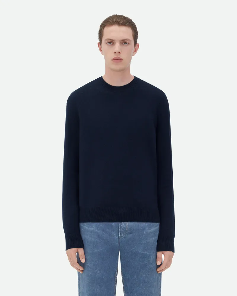Bottega Veneta Kaschmirpullover - Blau - Herren Kaschmir, Polyamid & Elasthan Blau