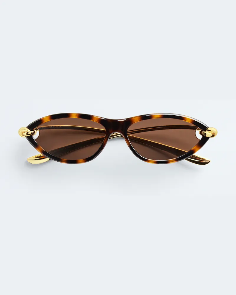 Bottega Veneta Knot Sonnenbrille In Cat-eye-form - Braun - Unisex - 70% Polyamid & 30% Metall Braun