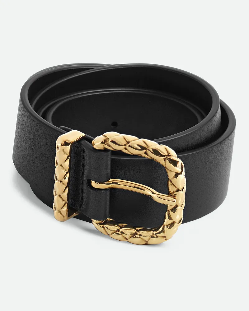 Bottega Veneta Gürtel Mit Koaxialem Muster Black