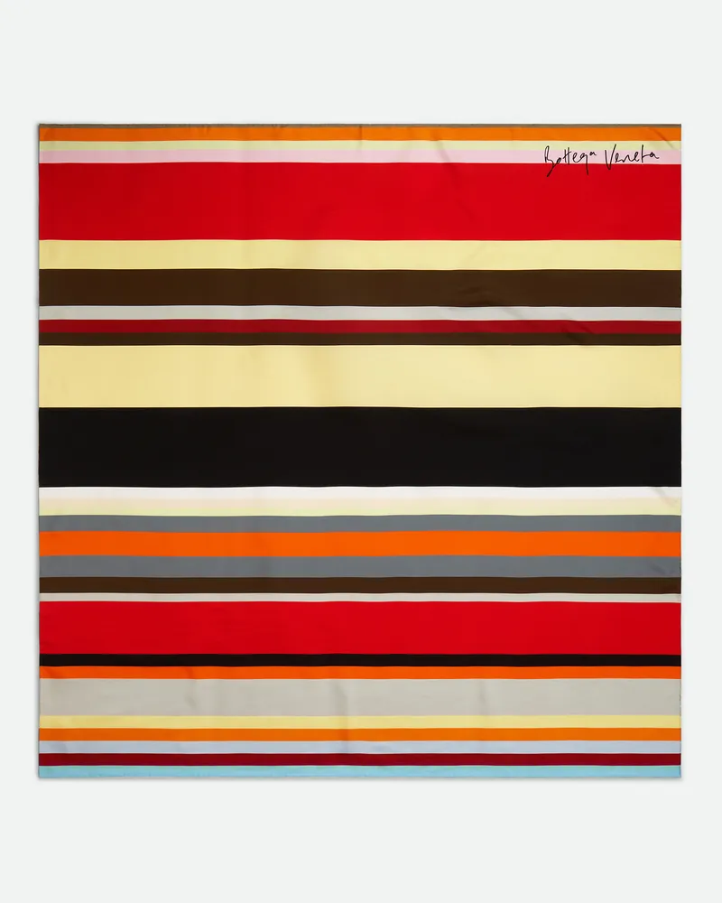 Bottega Veneta Gestreiftes Halstch As Seidentwill Multicolor