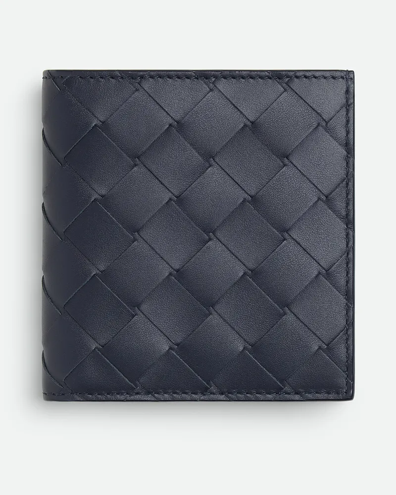 Bottega Veneta Slim Intrecciato Bifold Portemonnaie Abyss