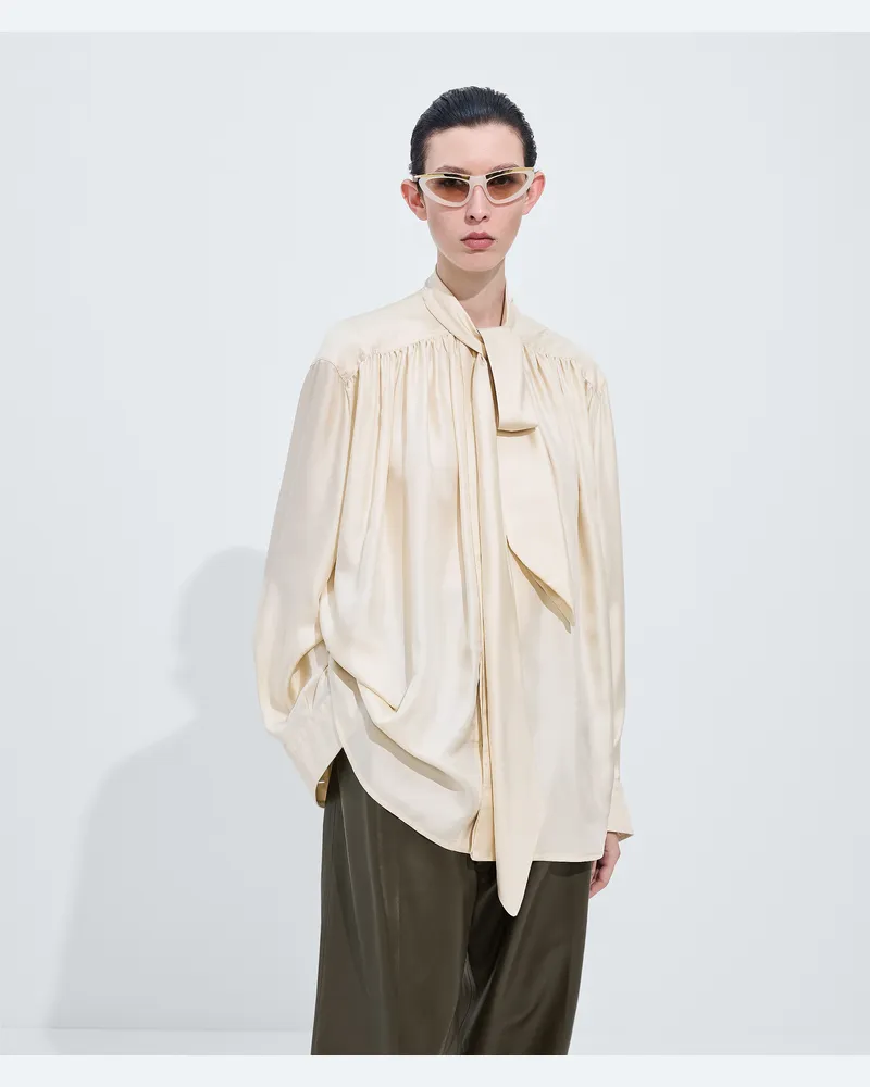 Bottega Veneta Bluse aus Viskosetwill-Beige - Damen Beige