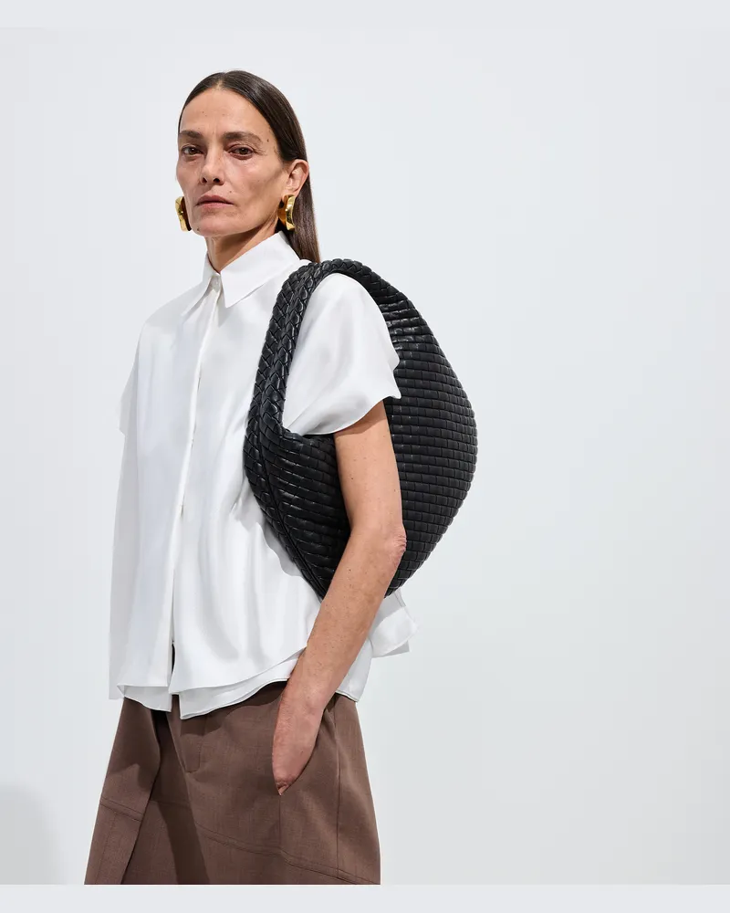 Bottega Veneta Hemd aus Seidentwill-Weiss - Damen Weiss