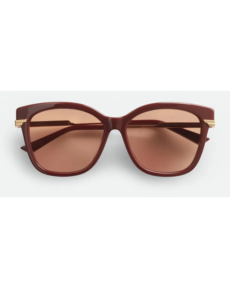 Bottega Veneta Classic Sqare Sonnenbrille Burgundy