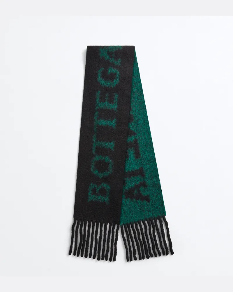 Bottega Veneta Schal aus Woll-Mohair-Jacquard-Schwarz - Damen Schwarz