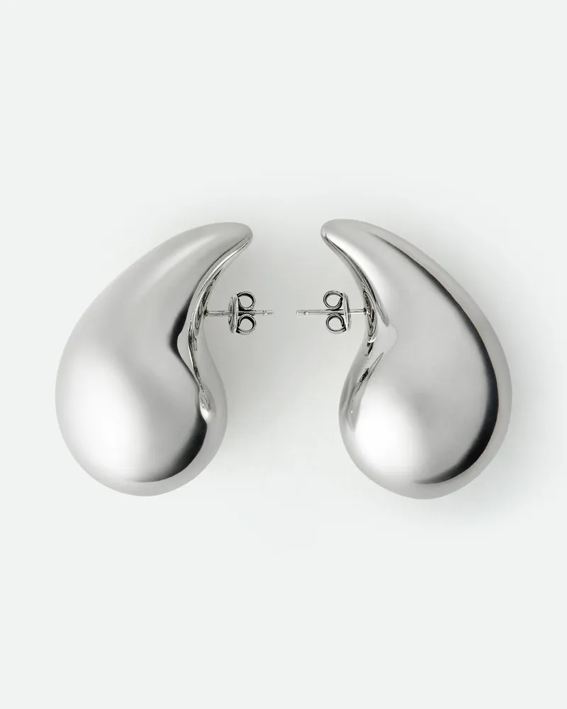 Bottega Veneta Grosse Drop Ohrringe - Silber - Damen - 925er Sterlingsilber Silber