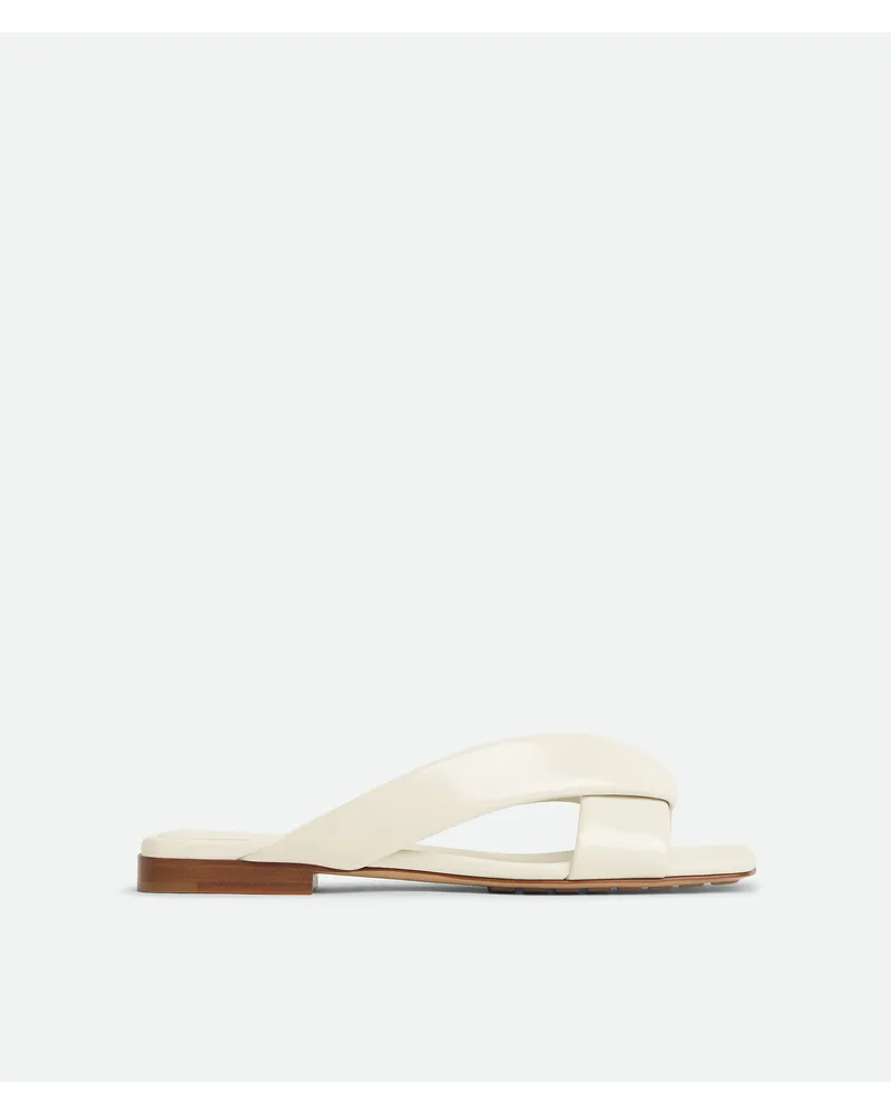 Bottega Veneta Flache Riva Mules - Weiss - Damen 100 % Kalbsleder Weiss