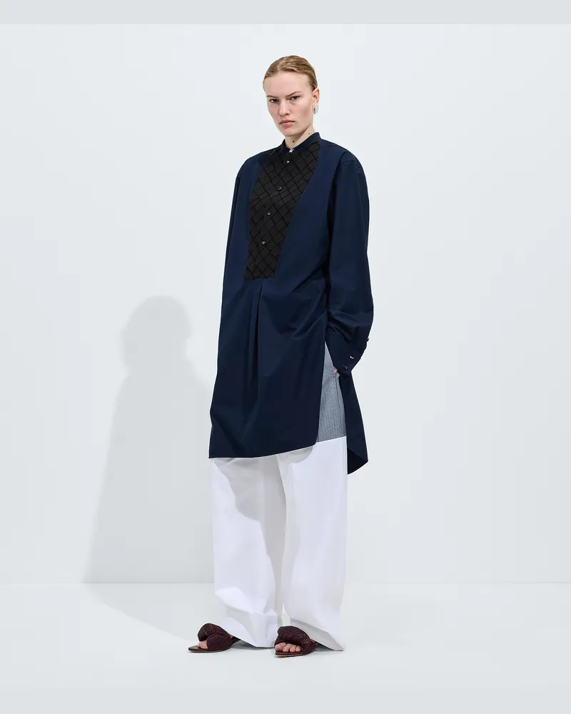 Bottega Veneta Oberteil aus Baumwollpopeline-Schwarz - Damen Schwarz