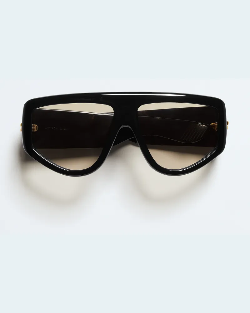 Bottega Veneta Classic Shield-Sonnenbrille-Schwarz - Unisex Schwarz