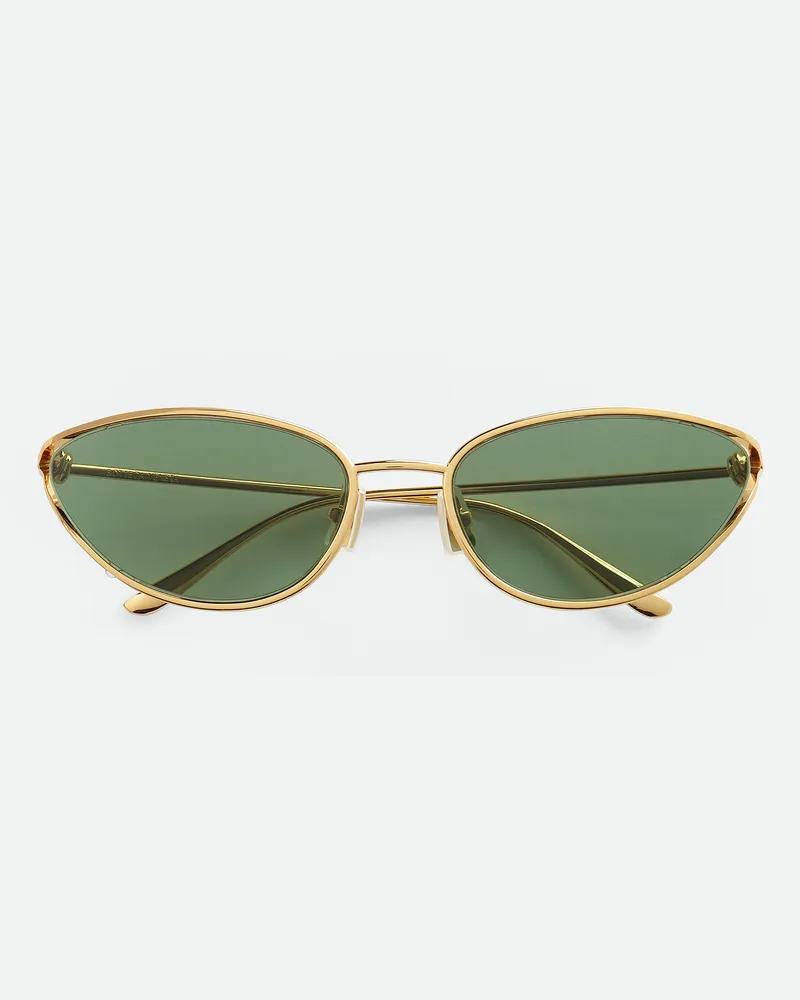 Bottega Veneta Knot Sonnenbrille In Cateyeform Gold