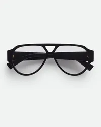 Bottega Veneta Soft Sonnenbrille In Pilotenform Black