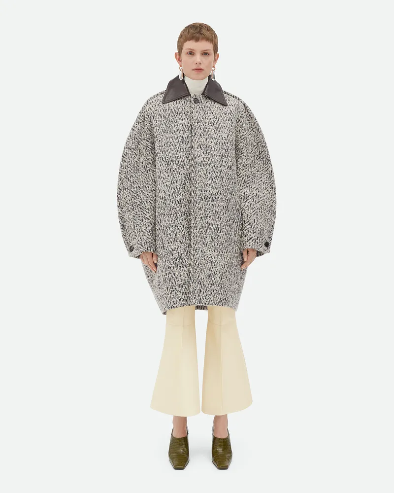 Bottega Veneta Mante Aus Woboucé Mit Zickzackmuster Charcoal