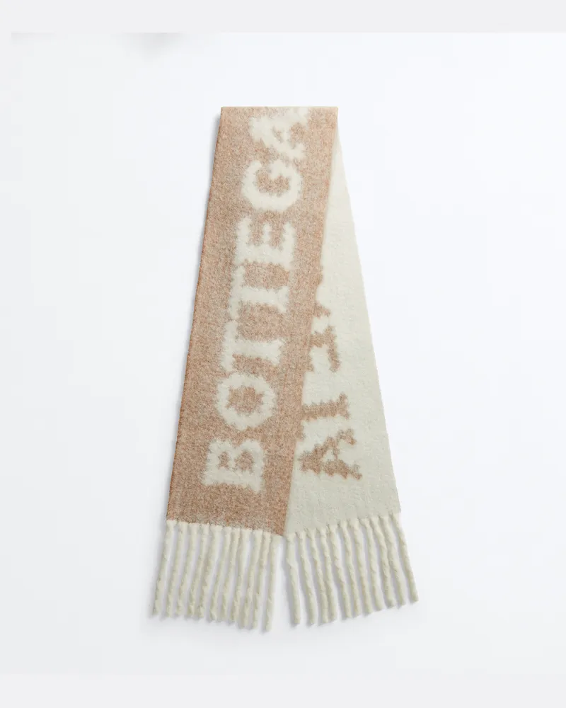 Bottega Veneta Schal aus Woll-Mohair-Jacquard-Beige - Damen Beige