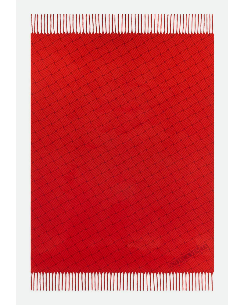 Bottega Veneta Decke As Mit Intreccio Motiv Red