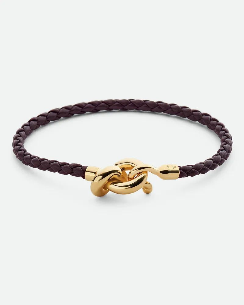 Bottega Veneta Knot Lederarmband Dark