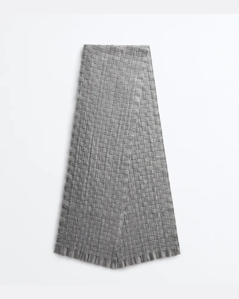Bottega Veneta Schal aus Intrecciato Kaschmir-Grau - Herren Grau