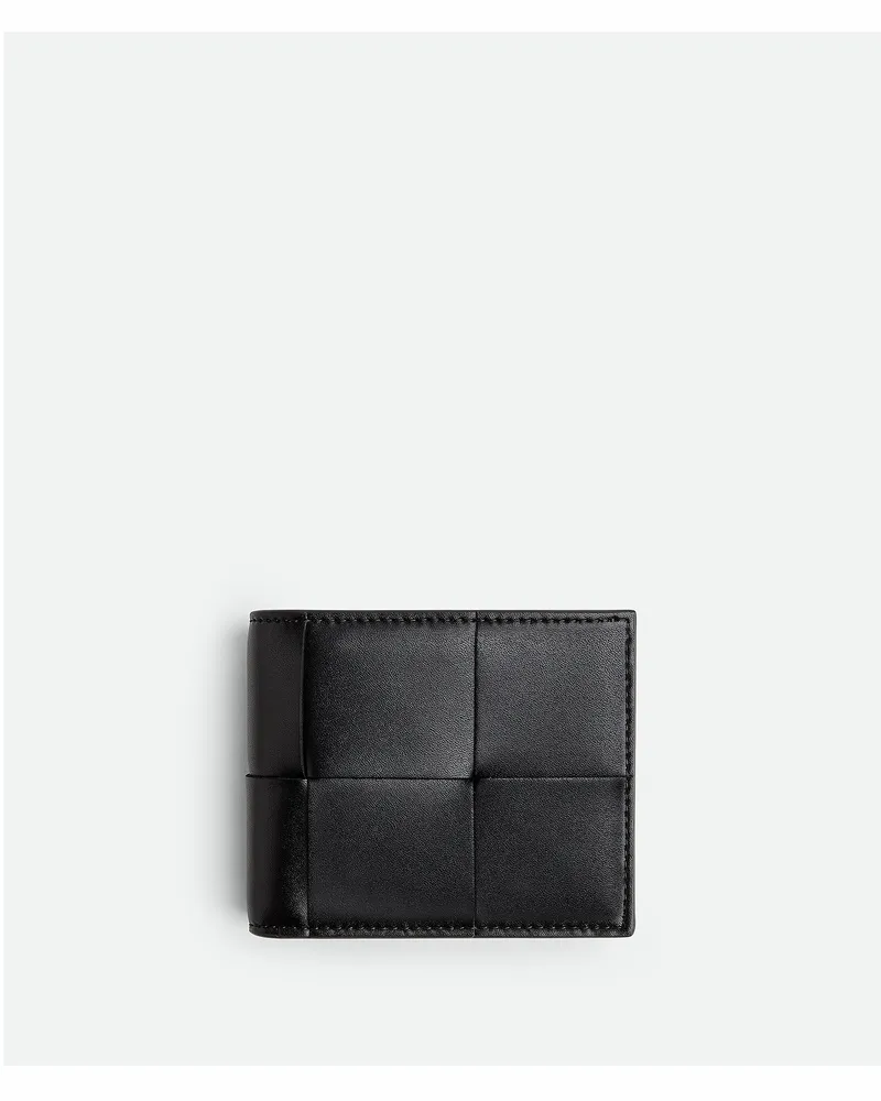 Bottega Veneta Cassette Bi-fold Portemonnaie Mit Münzfach - Schwarz - Herren Schwarz