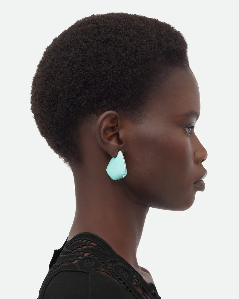 Bottega Veneta Kleine Fin Ohrringe - Grün - Damen Grün