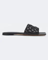 Bottega Veneta Flache Padded Sandalen Nero