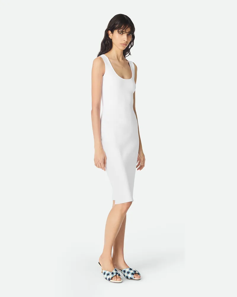 Bottega Veneta Kompakte Vikoekleid White