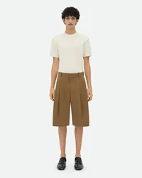 Bottega Veneta Shorts Aus Baumwollgabardine Dark