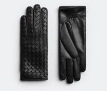 Handschuhe Aus Intrecciato Leder