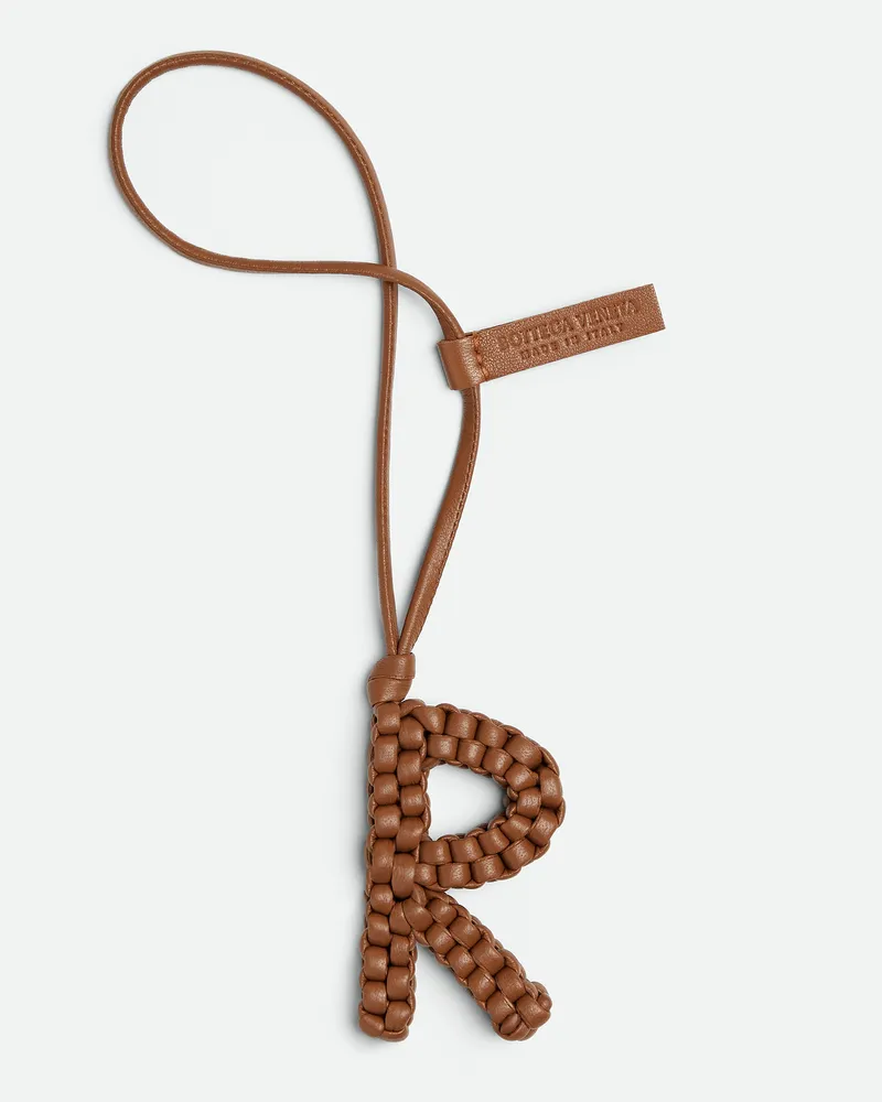 Bottega Veneta Buchstabe R-charm - Braun - Herren - 100 % Lammleder Braun