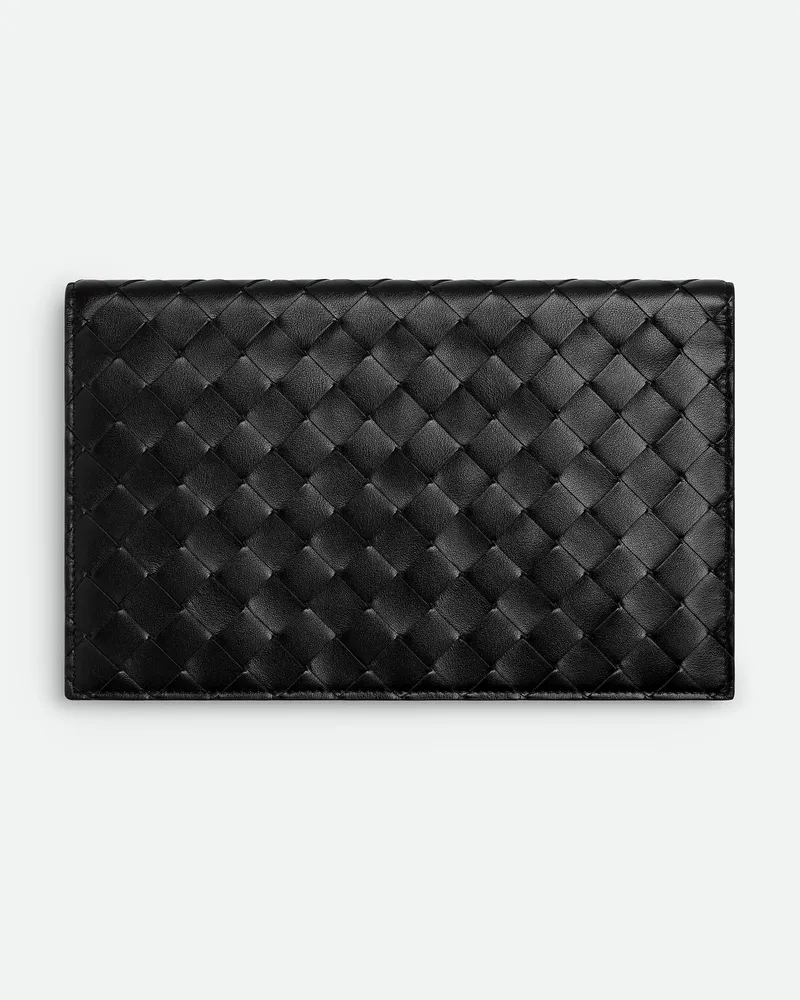 Bottega Veneta Intrecciato Check-in Organizer Black