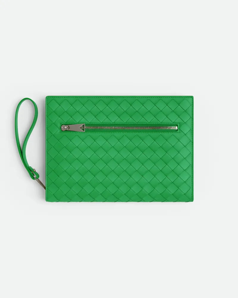Bottega Veneta Kleine Intrecciato Dokumentenmappe - Grün - Herren - Kalbsleder Grün