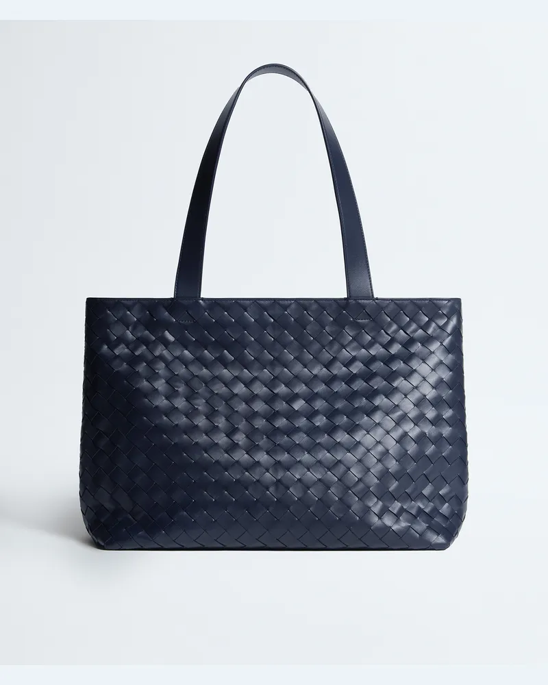 Bottega Veneta Kleine Intrecciato Tote Mit Zip - Blau - Herren Blau