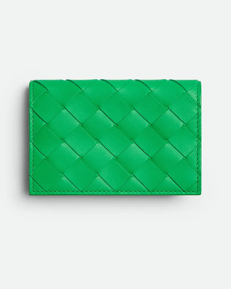 Bottega Veneta Intrecciato Visitenkartenetui Parakeet
