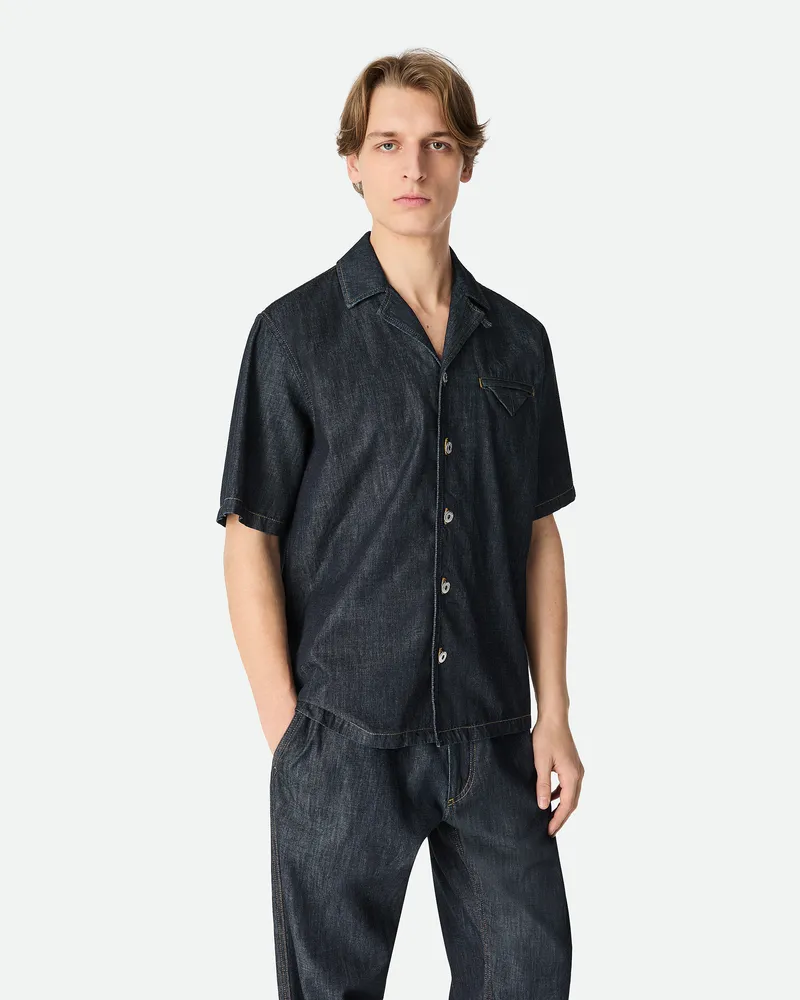 Bottega Veneta Hemd Aus Denim Mit Indigo-waschung - Blau - Herren Baumwolle Blau