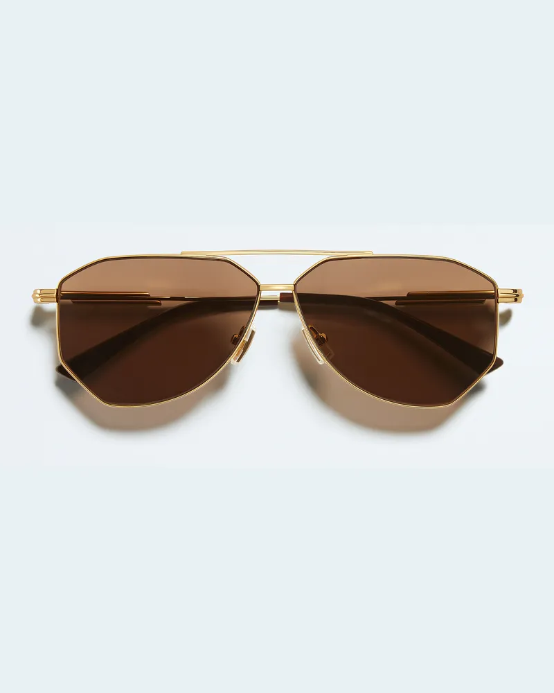Bottega Veneta Classic Aviator Sonnenbrille-Gelb - Unisex Gelb