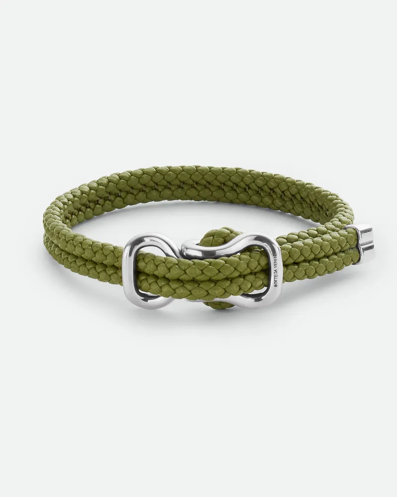 Bottega Veneta Leather Armband Matcha