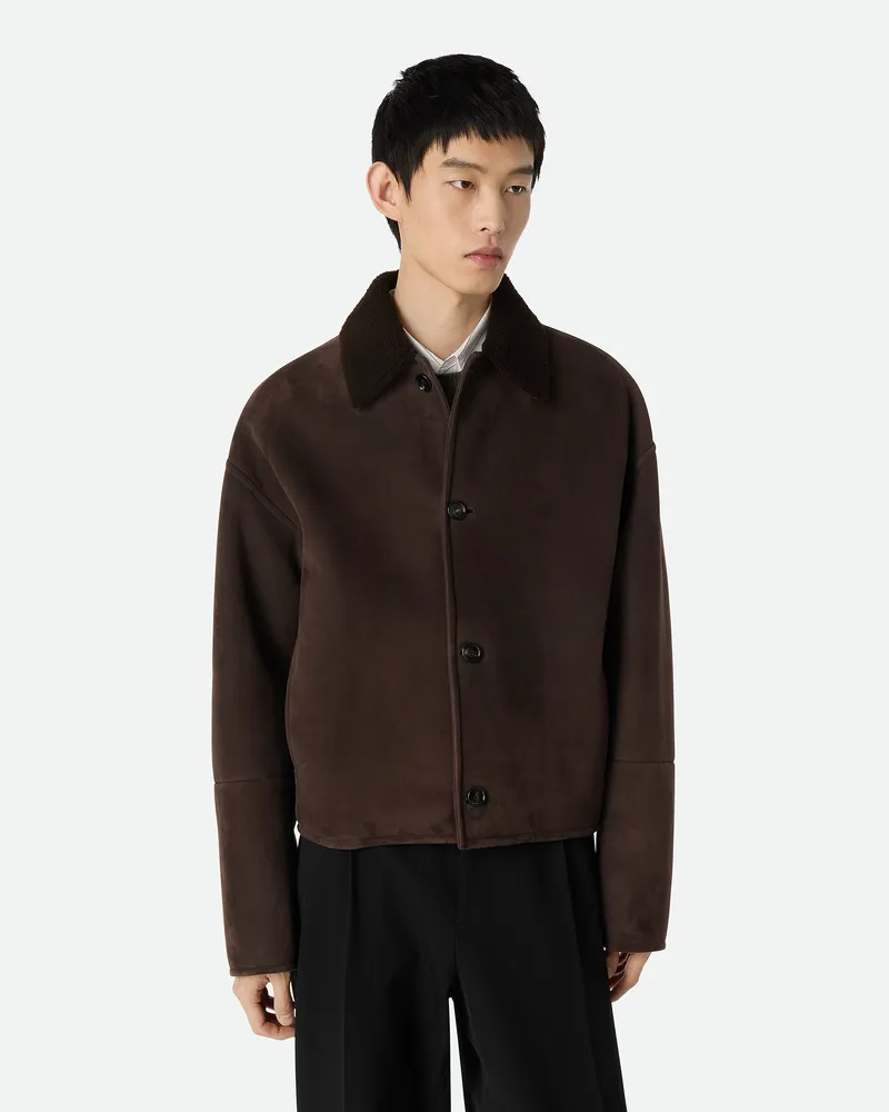 Bottega Veneta Jacke Aus Gefilztem Merino-shearling Fondant
