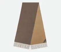 Zweifarbiger Kaschmirschal-Beige - Herren